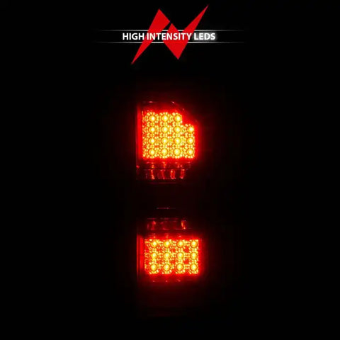 ANZO USA 311398 Tail Light Assembly LED Smoke Lens Black Housing White Set Of 2