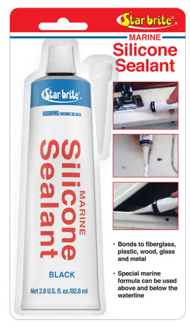 SILICONE SEALANT 2.8OZ BLK - CA