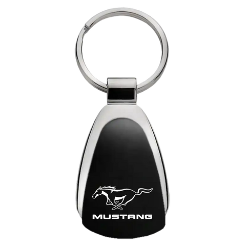 AUTO GOLD KCK.MUS BLK TEARDROP KEY FOB