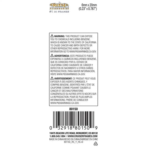 CRUISER 80150 LIC.FASTENER UNV BLK NYLN