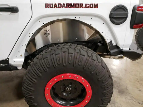 ROAD ARMOR 518LFR0Z REAR JL FENDER LINER STAINLESS STEEL SET OF 2