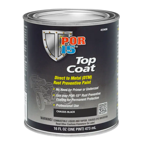 POR 15 45908 TOP COAT CHASSIS BLACK - PINT