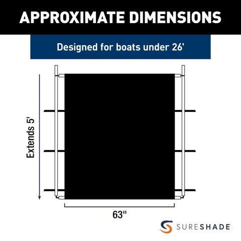 PTX POWER SHADE SS 63 INCH WIDE BLK
