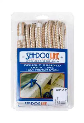 SEA DOG 302110020G/W-1 DOUBLE BRAIDED NYLON DOCK LINE