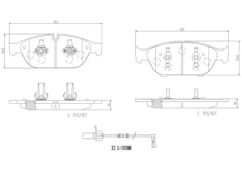 BREMBO P85127N DISC BRAKE PAD SET