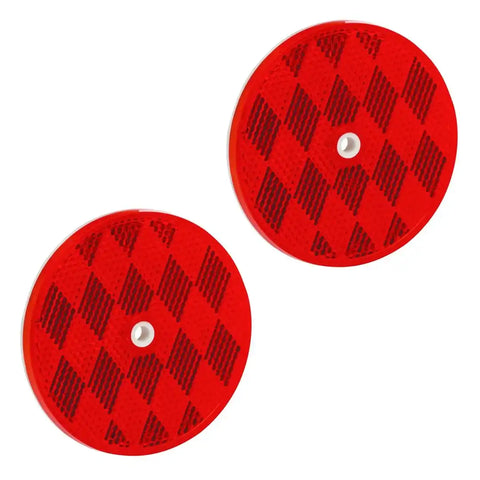 RND REFLECTOR RED W/HOLE