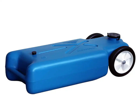 Barker Mfg. 11747 Portable Waste Holding Tank TOTE-ALONG 15 Gallon Tank 2 Wheel Design 37 Inch Length x 15 Inch Width x 11-1/4 Inch Height
