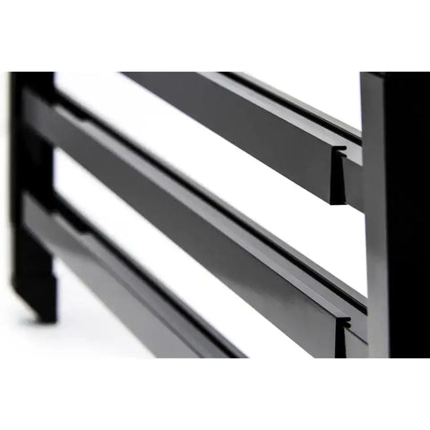 Camco 43976 Camco 43976 Screen Door Push Bar Single Style Black Aluminum With Molded Handles Installation Hardware