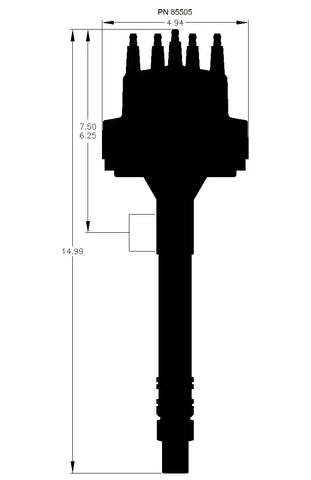 MSD BLACK DISTRIBUTOR CHVY