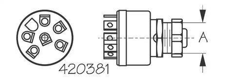 SEA DOG 420381-1 POLY 3-POS KEY SWITCH W/CHOKE