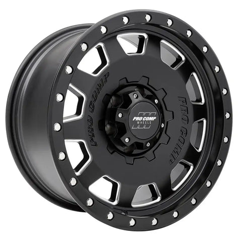 17X965.5SATIN BLACK/MILLED2500LBS
