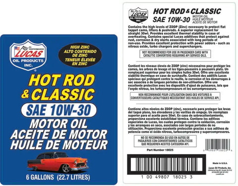 LUCAS OIL 18002 SAE 10W-30 API SN PLUS MOTOR OIL/1X