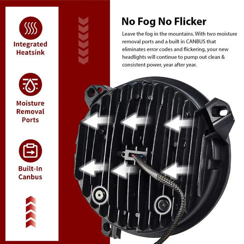 RACESPORT LT RS9RGBW 9IN LED RGBW CHASING HEADLIGHT KIT