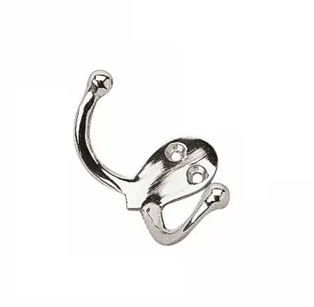 SEA DOG 671510-1 CHROME BRASS DOUBLE COAT HOOK