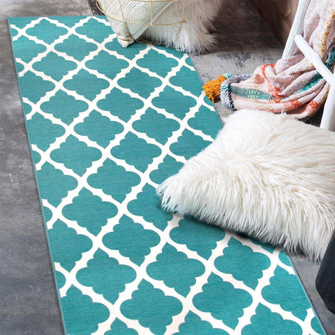CRYSTAL ART 361469WEB MOROCCAN TRELLIS TEAL 2.5X7 WSHBLE