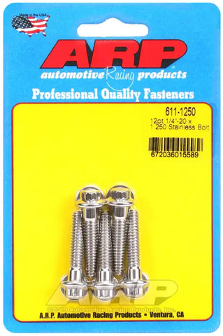 ARP 611-1250 12 PT 1/4-20X1.250 PK/5