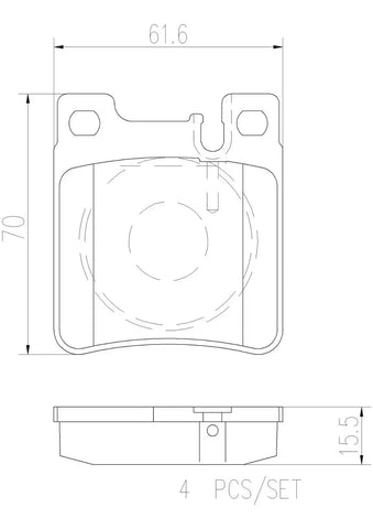 BREMBO P50017N DISC BRAKE PAD SET