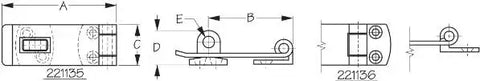 SEA DOG 221135-1 STAINLESS HEAVY DUTY HASP 3'