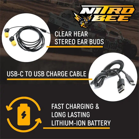 RUGGED RADIO NITRO-BEE-X NITRO BEE XTREME UHF RACE RECEIVER