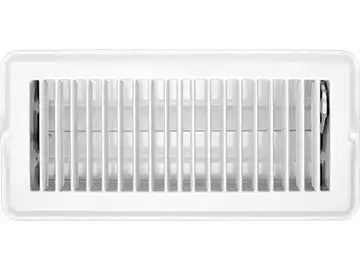 VENT REGISTER  WHITE  METAL  DAMP 4