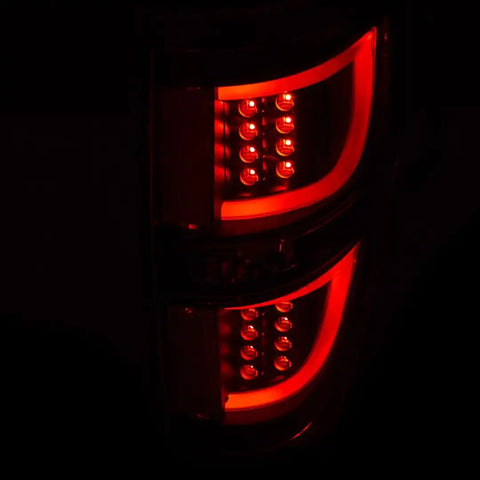 ANZO USA 311257 Tail Light Assembly LED Red/ Clear Lens Black Housing Set of 2