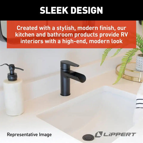 WATERFALL BATHROOM FAUCET - BLACK M