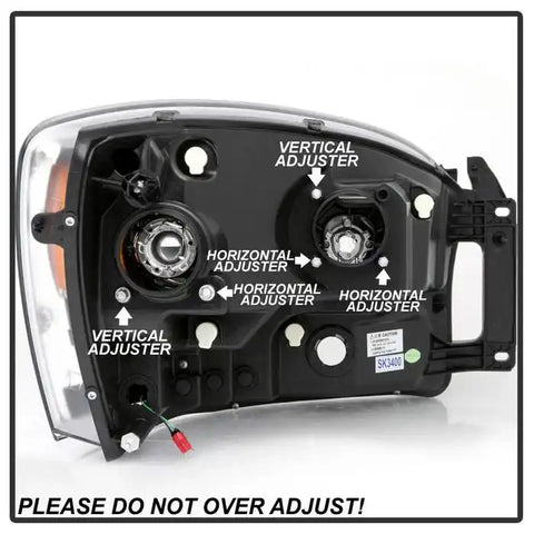 Spyder Automotive 5085306 Headlight Assembly Version 2 Halogen Bulb Projector Beam