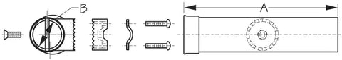 SEA DOG 327175-1 SS RAIL MOUNT ADJ ROD HOLDER