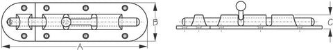 SEA DOG 221243-1 STAINLESS BARREL BOLT - SMALL