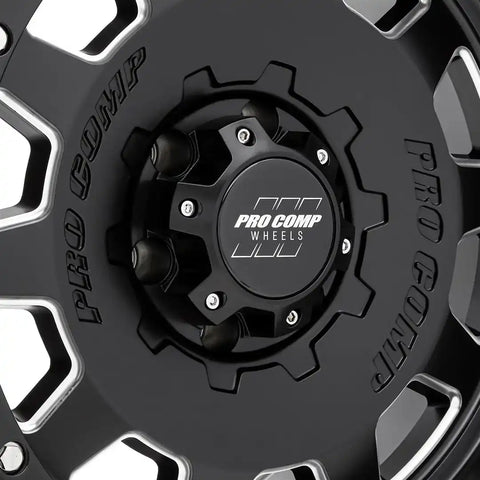 17X965.5SATIN BLACK/MILLED2500LBS