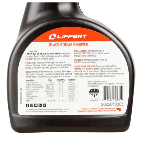 LIPPERT BLACK STREAK REMOVER CASE