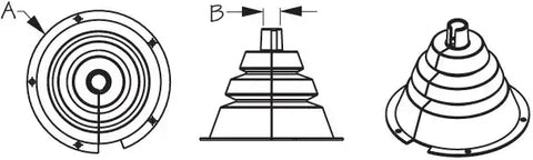 SEA DOG 521663-1 MOTOR WELL BOOT - 3' SPLIT