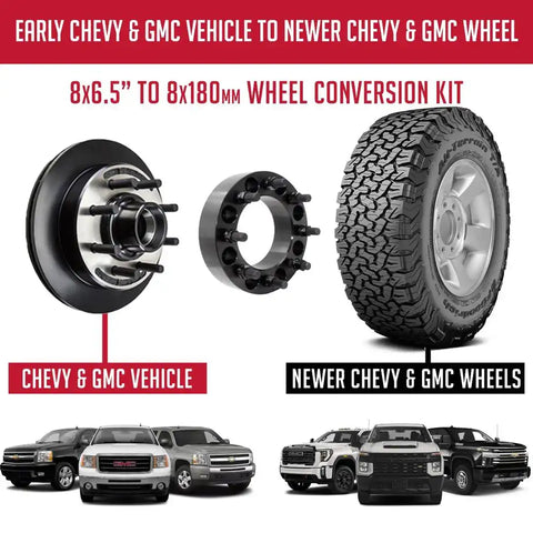 8X6.5TO8X180 ADPTR 2'THICK HUB CEN