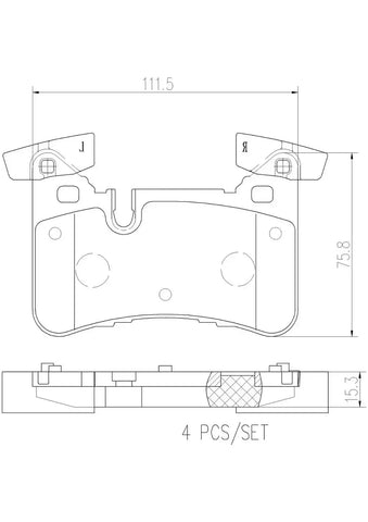 BREMBO P50110N DISC BRAKE PAD SET