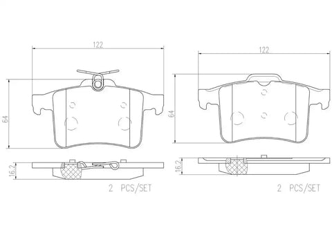 BREMBO P36026N DISC BRAKE PAD SET