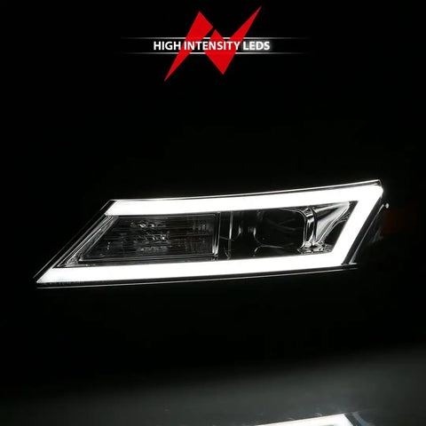 ANZO USA 121575 Headlight Assembly Halogen Bulb Projector Beam With LED Daytime Run