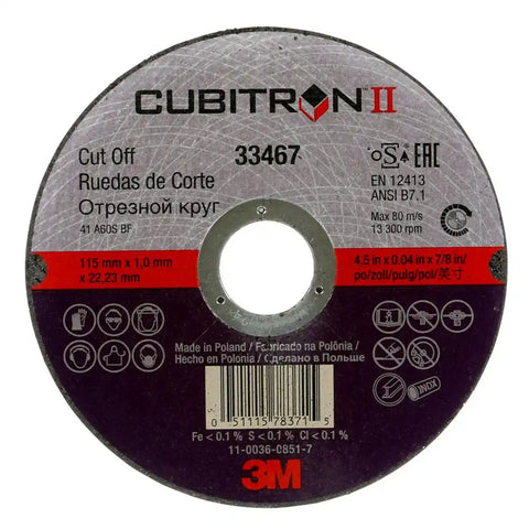 3M CUBITRON  II CUT-OFF WHEEL  115