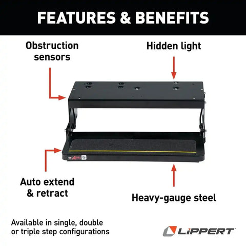 Lippert Components 371136 26' SINGLE ELECTRIC STEP