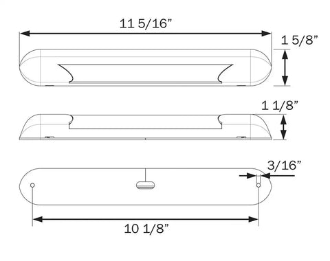LED 11' STRP;12V;CLR;W/OSWTCH BK AW