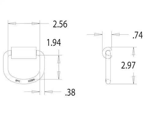 BUYERS PROD B28F HD ROPE RING W/FORGED WEL