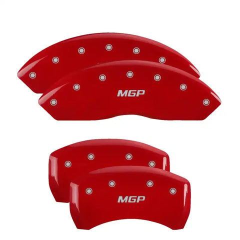 MGP CALIPER 14257SMGPRD SET OF 4 CALIPER COVERS ENGRAVED F