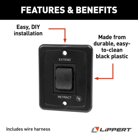 INTERIOR SWITCH BLK 40AMP W/PLATE