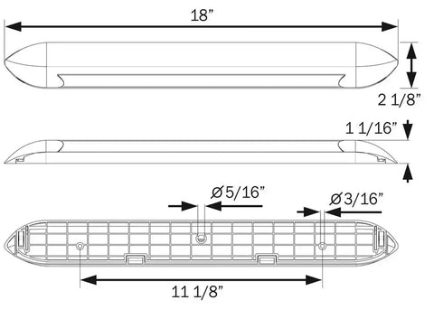 OPTRONICS ILL71CBAWN LED 16' STRP;12V;WH;W/OSWTCH WH;AWN