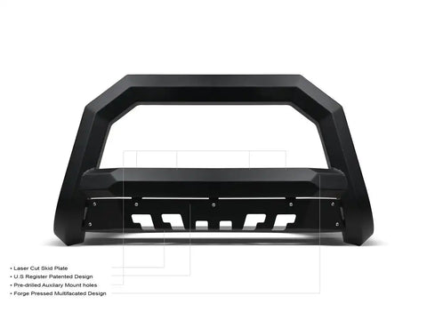 Armordillo 8719923 Bull Bar Rayden Series Powder Coated Matte Black Steel With L