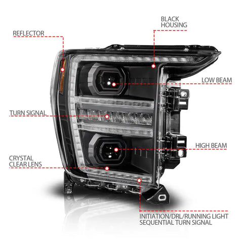ANZO 111594R LED HL F150 PASS SIDE BLK 21-23