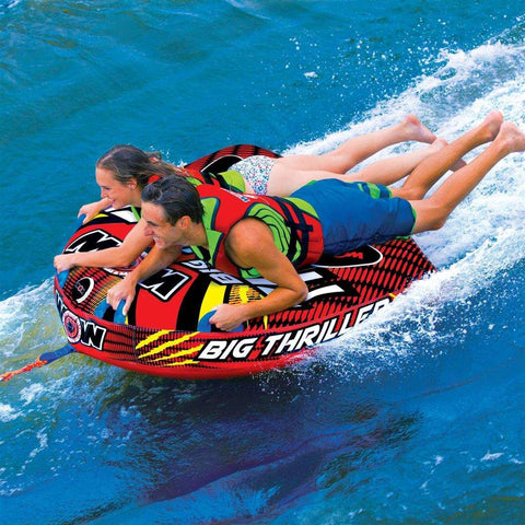 World of Watersports 18-1010 Towable Tube 1 To 2 Riders Capacity Multi-Color