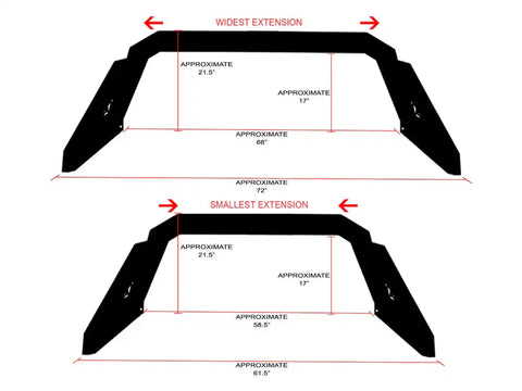 Armordillo 7180376 Truck Bed Bar CR2 Series Square Style With 2 LED Light/ Third B