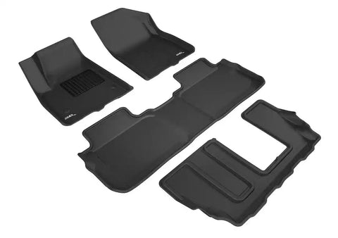 3D MATS/U-AC L1GM02101509 3D KAGU FLOOR MAT 3 ROW SET BLACK