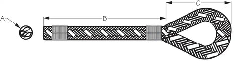 SEA DOG 302116015G/WT-1 DOUBLE BRAIDED NYLON DOCK LINE 5/8'