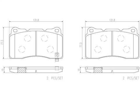 BREMBO P54039N DISC BRAKE PAD SET